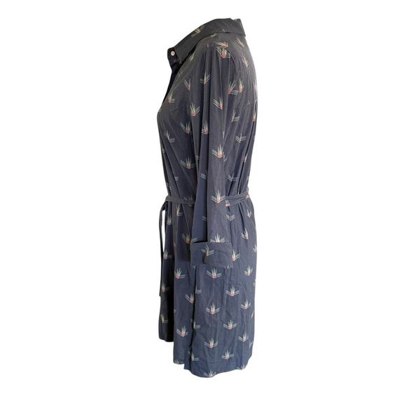 Marine Layer Zoey Dress Navy S Print Granola Girl Preppy Prep Secretary Ethical - Picture 4 of 12
